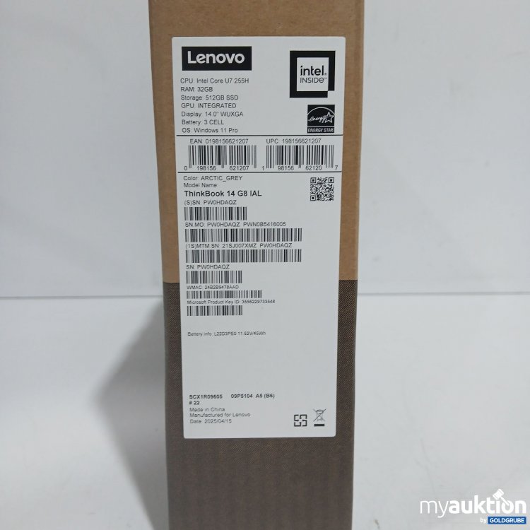 Artikel Nr. 916407: Lenovo Think Book 14 G8 IAL RAM: 32GB Display: 14" Storage: 512GB SSD 