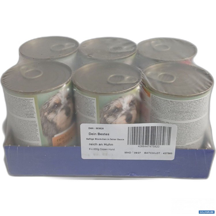Artikel Nr. 990407: Dm Dein Bestes Hundefutter saftige Stückchen in feiner Sauce reich an Huhn 6x400g 