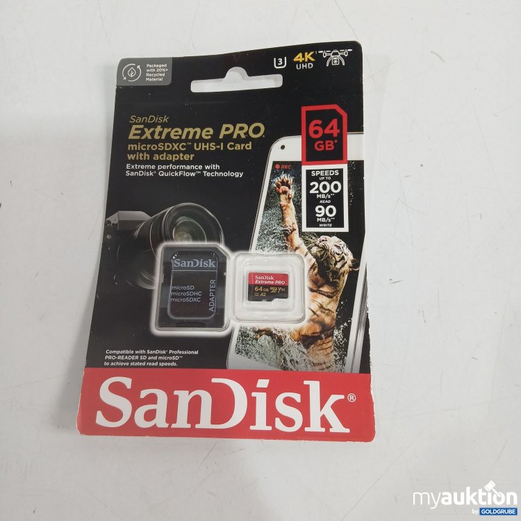 Artikel Nr. 856408 Artikel Nr. 856408: SanDisk Extreme Pro UHS-I Card 64GB
