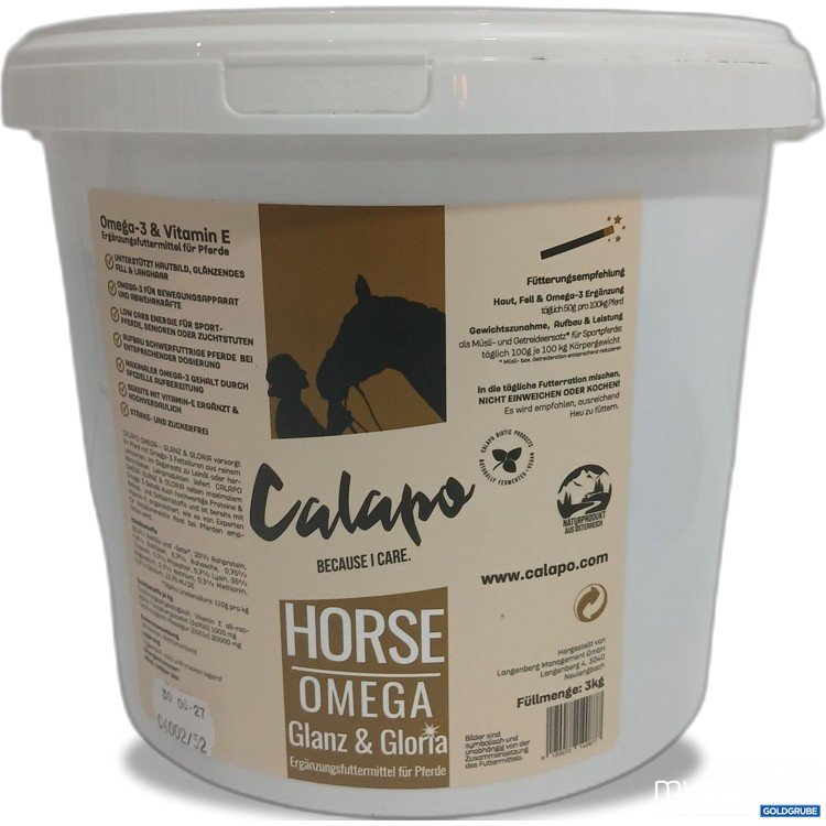 Artikel Nr. 897408 Artikel Nr. 897408: Calapo Omega 3 & Vitamin E Ergänzungsfuttermittel für Pferde 3kg