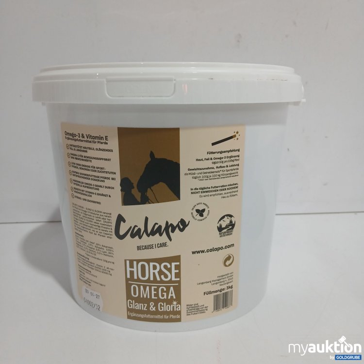 Artikel Nr. 897408 Artikel Nr. 897408: Calapo Omega 3 & Vitamin E Ergänzungsfuttermittel für Pferde 3kg