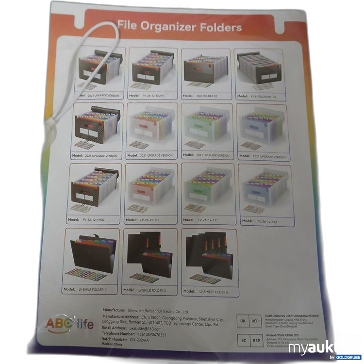 Artikel Nr. 918408: ABC Life A4 Expanding File Storage Bag (Green)