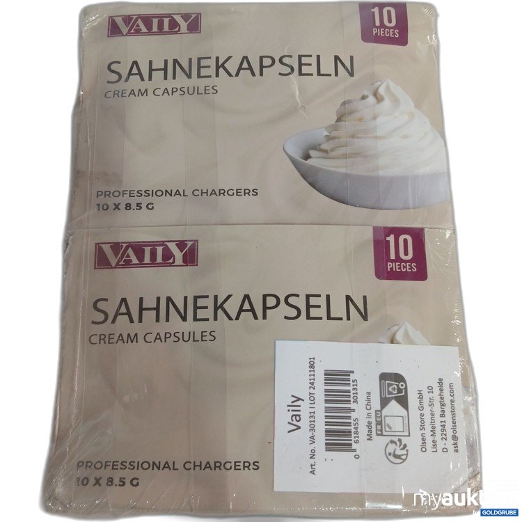 Artikel Nr. 932408 Artikel Nr. 932408: Vaily Sahnekapseln 2x10Stk