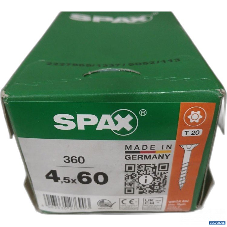 Artikel Nr. 934408 Artikel Nr. 934408: SPAX Schrauben 4,5x60