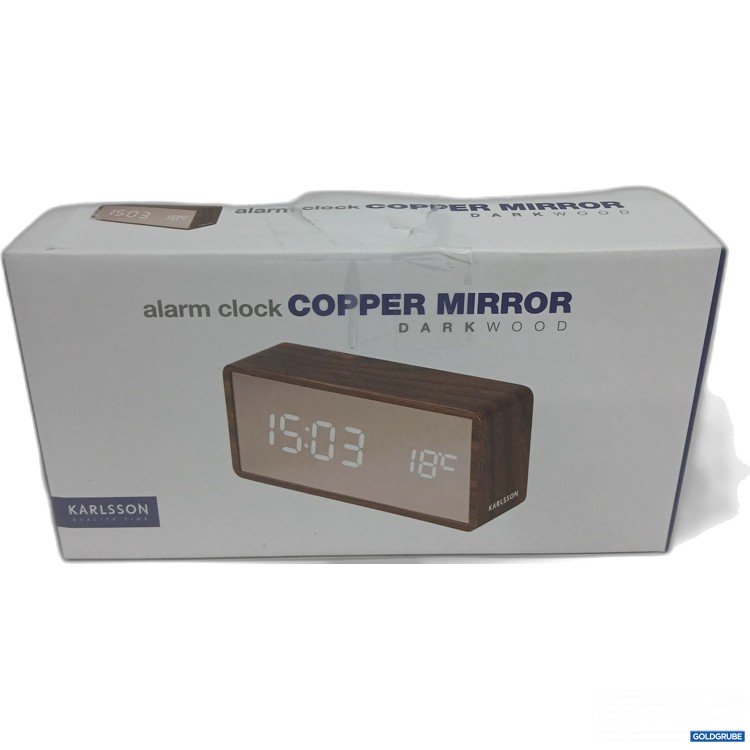 Artikel Nr. 916409: Karlsson Alarm clock Copper Mirror Dark Wood 