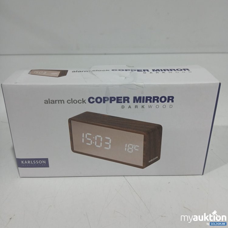 Artikel Nr. 916409: Karlsson Alarm clock Copper Mirror Dark Wood 