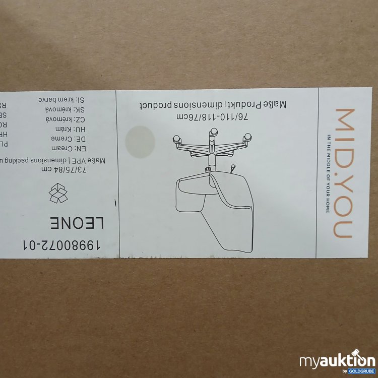 Artikel Nr. 958409: Midyou Bürostuhl Model Leone ca 73×75x84cm Creme Farben, Art.No 19980072-01