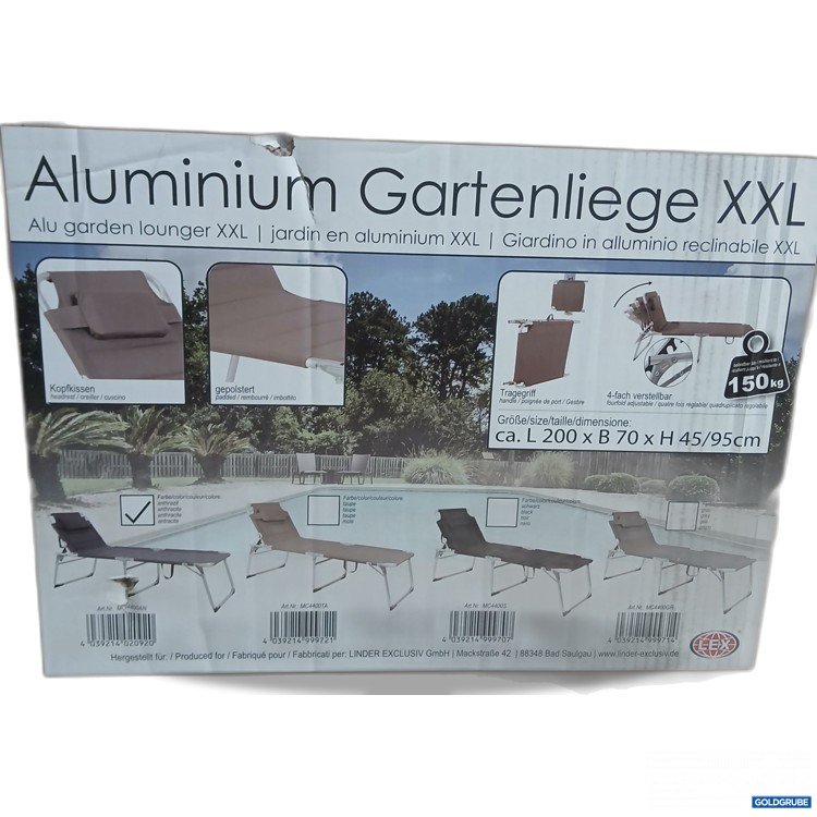 Artikel Nr. 441410: Lex Aluminium  Gartenliege XXL MC4400AN 
