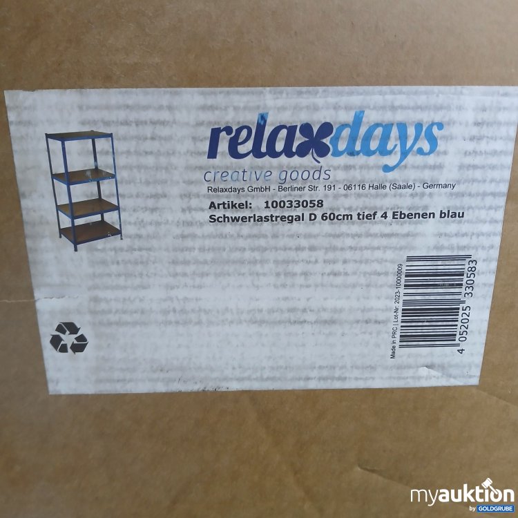 Artikel Nr. 814410 Artikel Nr. 814410: Relaxdays Schwerlastregal 60cm tief 4 Ebenen blau 10033058