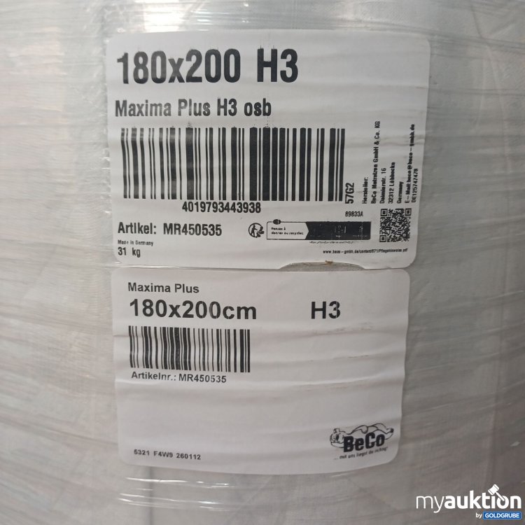 Artikel Nr. 983410: BeCo Maxima Plus H3 7-Zonen-Taschenfederkernmatratze, 180x200cm, MR450535