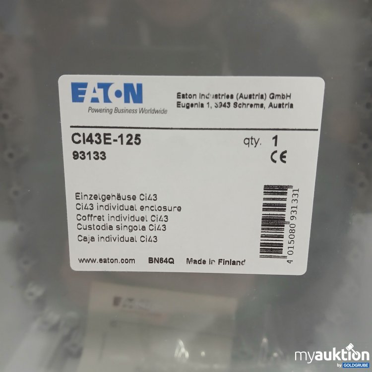 Artikel Nr. 428411 Artikel Nr. 428411: Eaton Einzelgehäuse Ci43 93133
