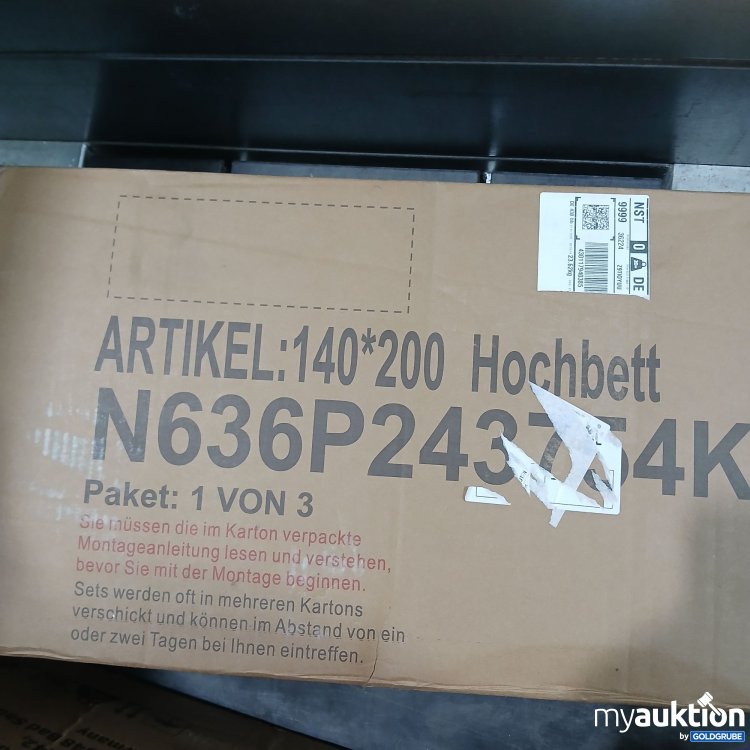 Artikel Nr. 441411: Hochbetr 140x200cm N636P243744K 