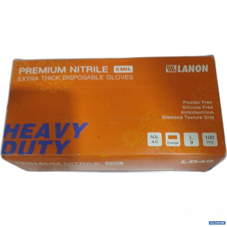 Artikel Nr. 934411 Artikel Nr. 934411: Lanon Premium Nitrile Heavy Duty Disposable Gloves Größe L 100 PCS