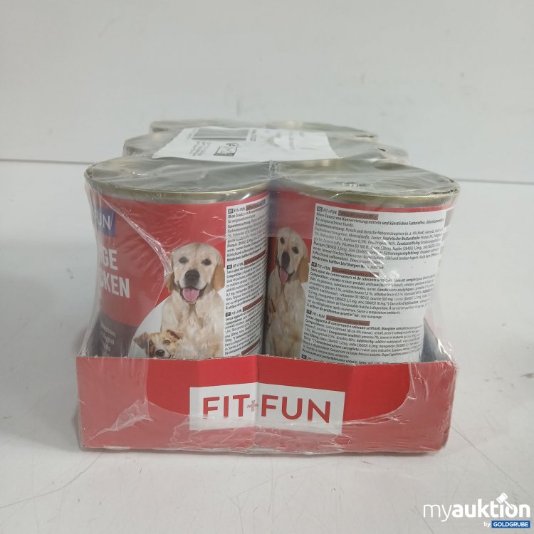 Artikel Nr. 990411: Fit+Fun Hundefutter saftige Brocken mit Rind 6x415g 