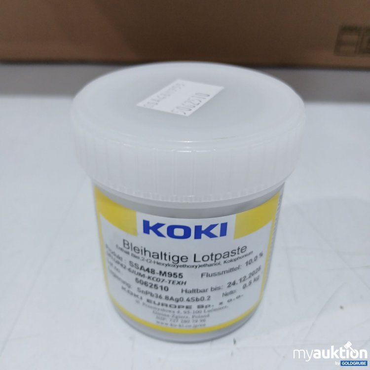 Artikel Nr. 441412: Koki Bleihaltige Lötpaste  SSA48-M955 10x0.5kg 