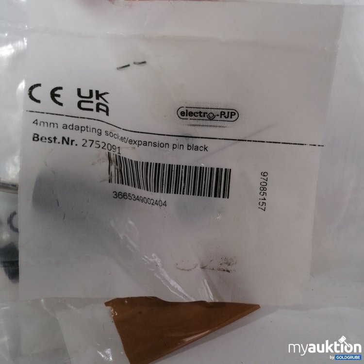 Artikel Nr. 847412: 4 mm Adapting Socket, expansion pin black 2752091