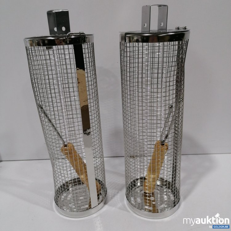 Artikel Nr. 875412: Rollbare BBQ Grillkörbe 41,5x8,5cm  2Stk