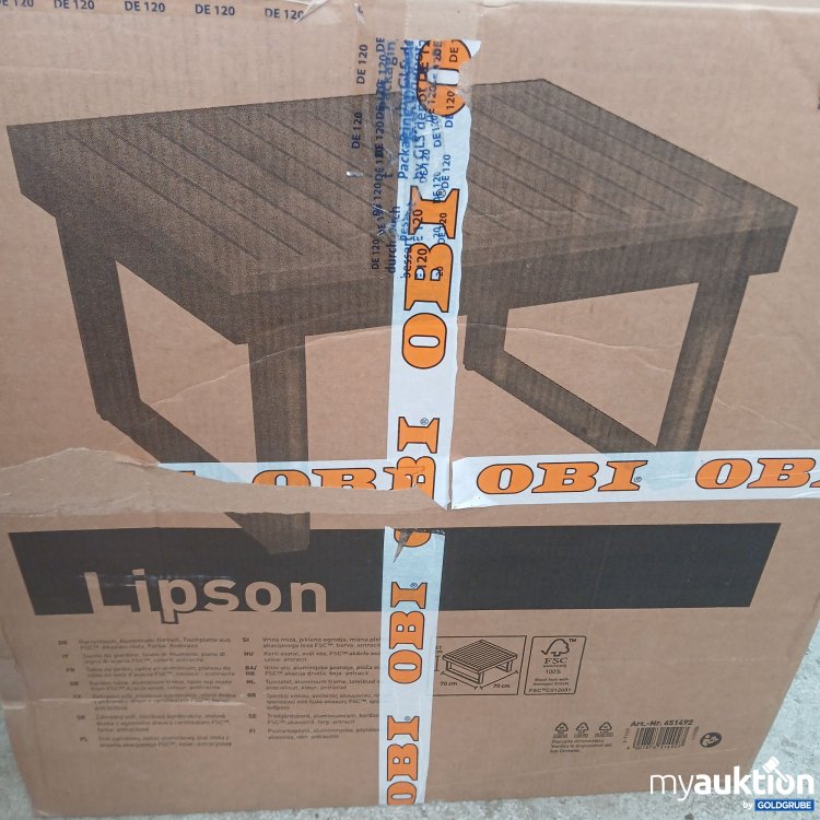 Artikel Nr. 437413: Obi Lipson Gartentisch 41x70x70cm 651492