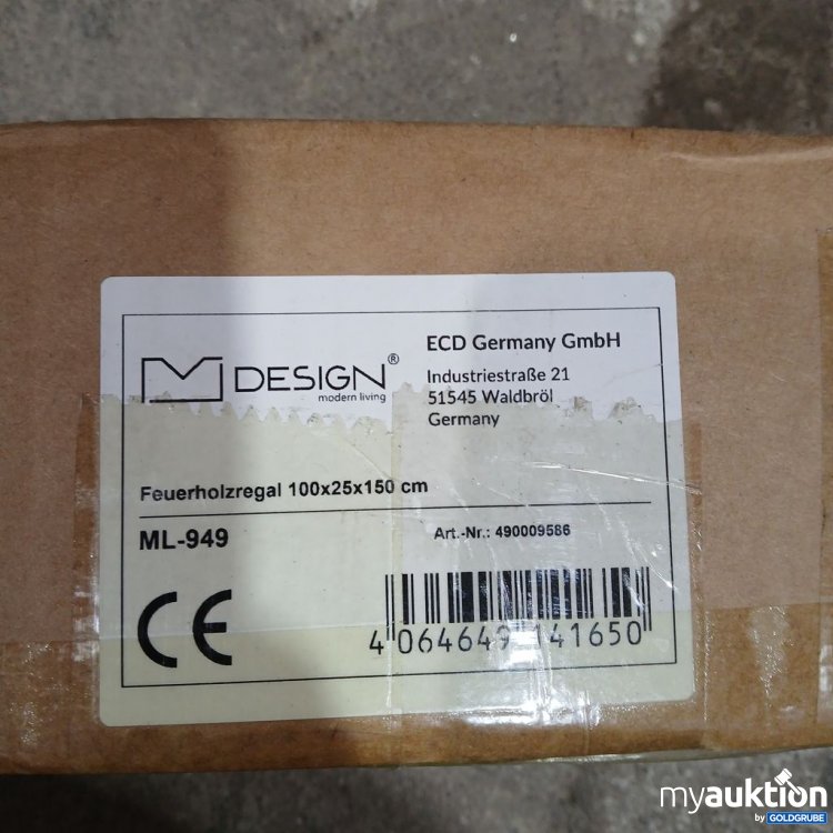 Artikel Nr. 442413: M DESIGN Feuerholzregal 100x25x150 cm ML-949