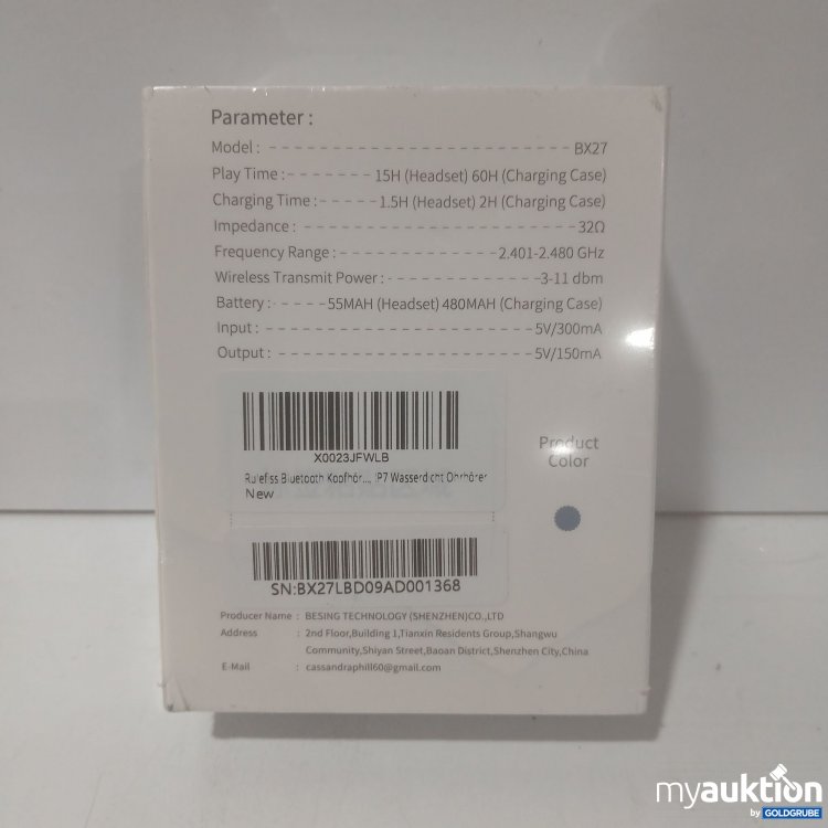 Artikel Nr. 873413 Artikel Nr. 873413: Rulefiss BX27 True Wireless Earbuds