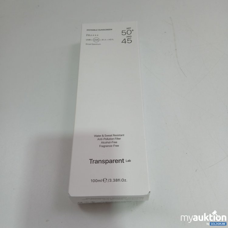Artikel Nr. 815414: Transparent Lab Invisible Sunscreen SPF50+ 100ml 