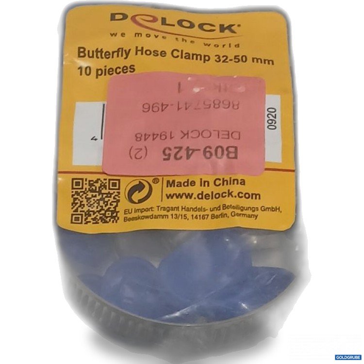 Artikel Nr. 879414: Delock Butterfly Hose Clamp 32-50mm 10Pcs.