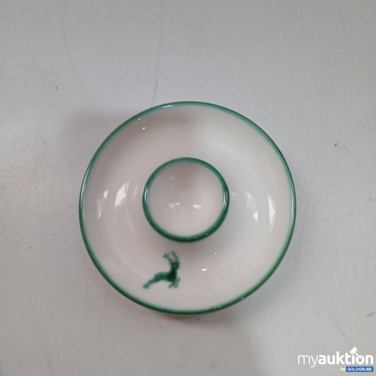 Artikel Nr. 954414: Gmundner Keramik Set 3x Grüner Hirsch Eierbecher 12cm 