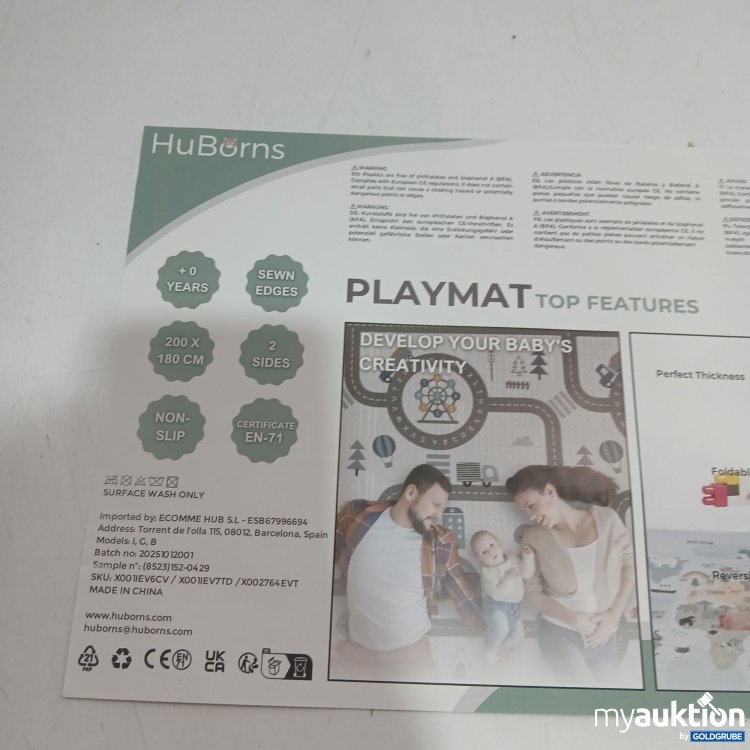 Artikel Nr. 971414 Artikel Nr. 971414: HuBorns Playmat 200x180cm