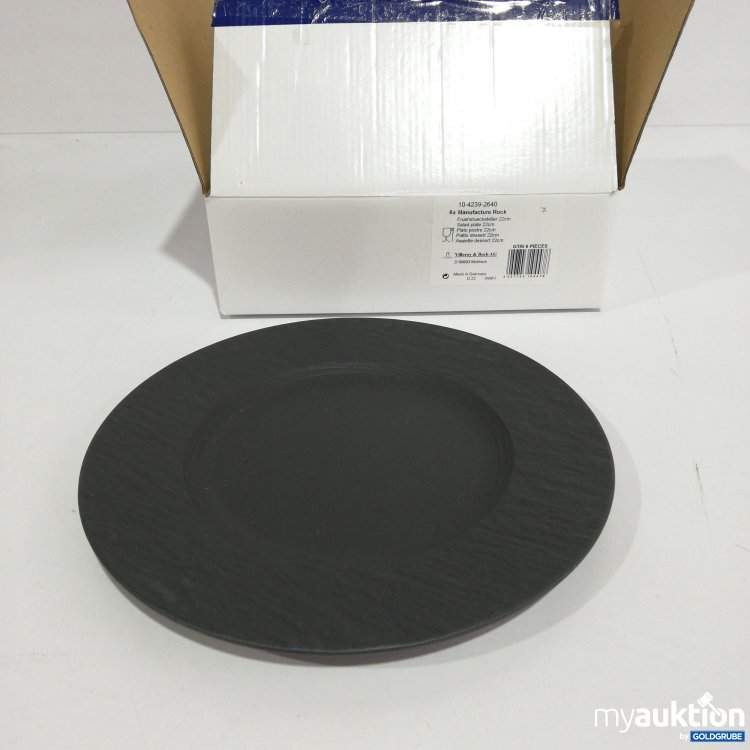 Artikel Nr. 385415 Artikel Nr. 385415: Villeroy und Boch Manufaktur Rock Frühstücksteller 22cm 6er