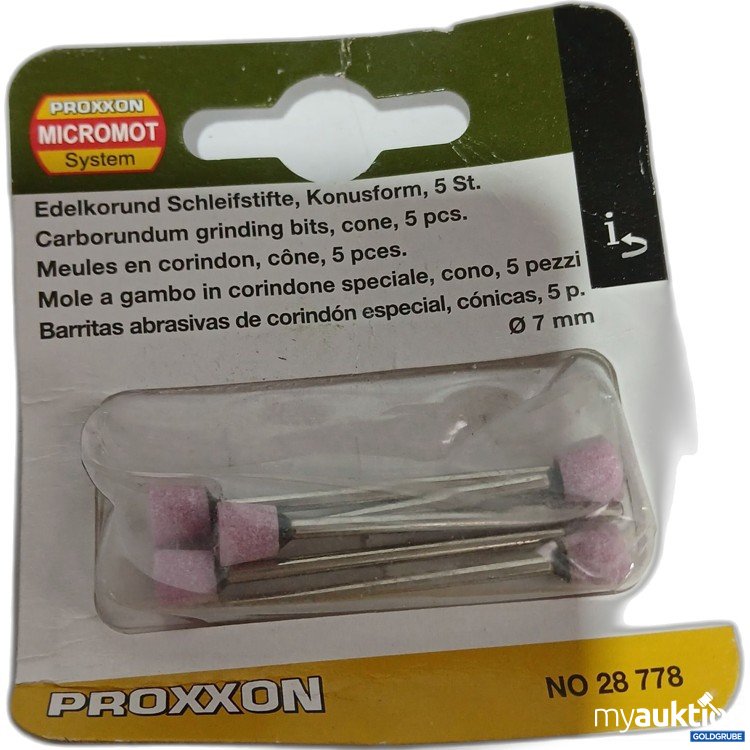 Artikel Nr. 441415: Proxxon Edelkorund Schleifstifte 5stk NO 28 778