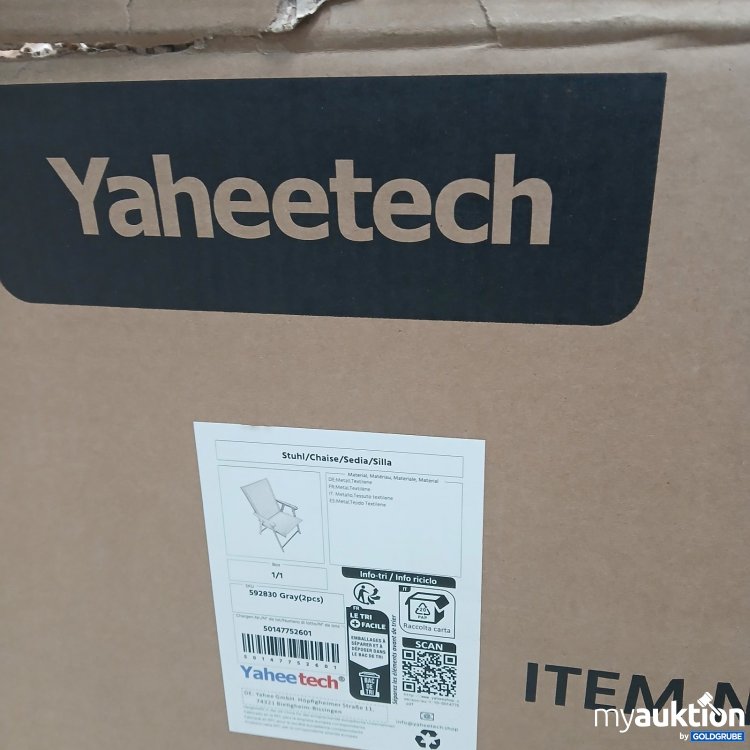 Artikel Nr. 468415: Yaheetech Klappstuhl Grau 
Art.Nr 592830