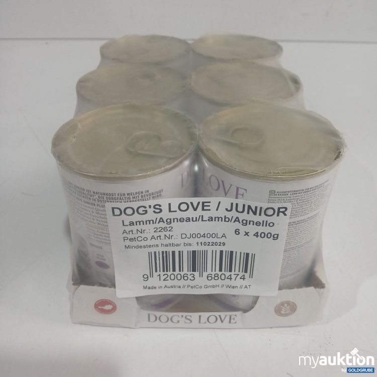 Artikel Nr. 981415 Artikel Nr. 981415: Dogs Love Junior Lamm 6x400g