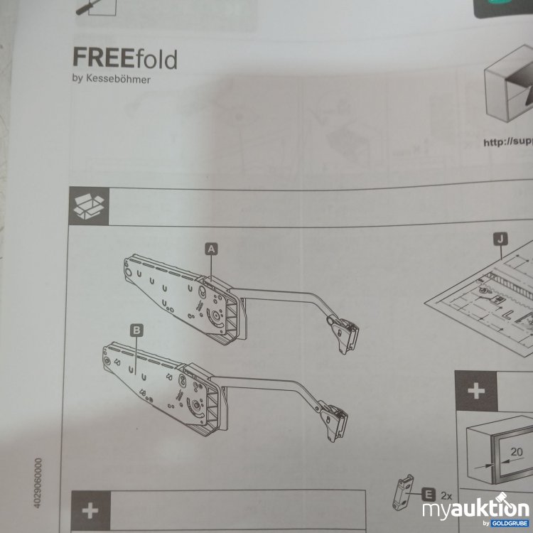 Artikel Nr. 995415 Artikel Nr. 995415: Kesseböhmer Free Fold Faltliftbeschlag System