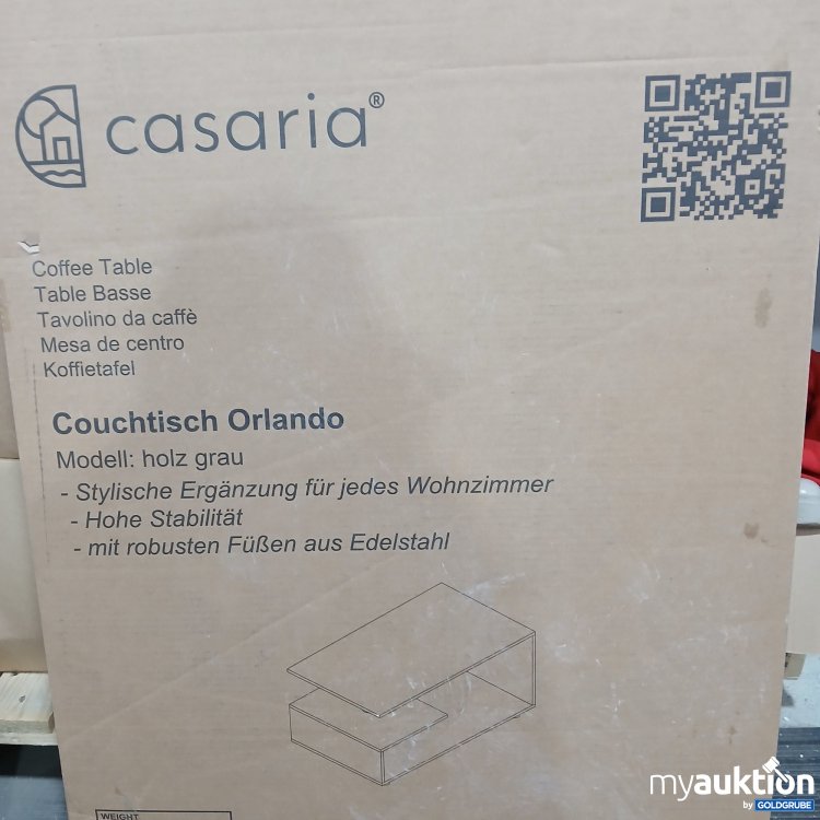 Artikel Nr. 437416 Artikel Nr. 437416: Casaria Couchtisch Orlando Holz grau