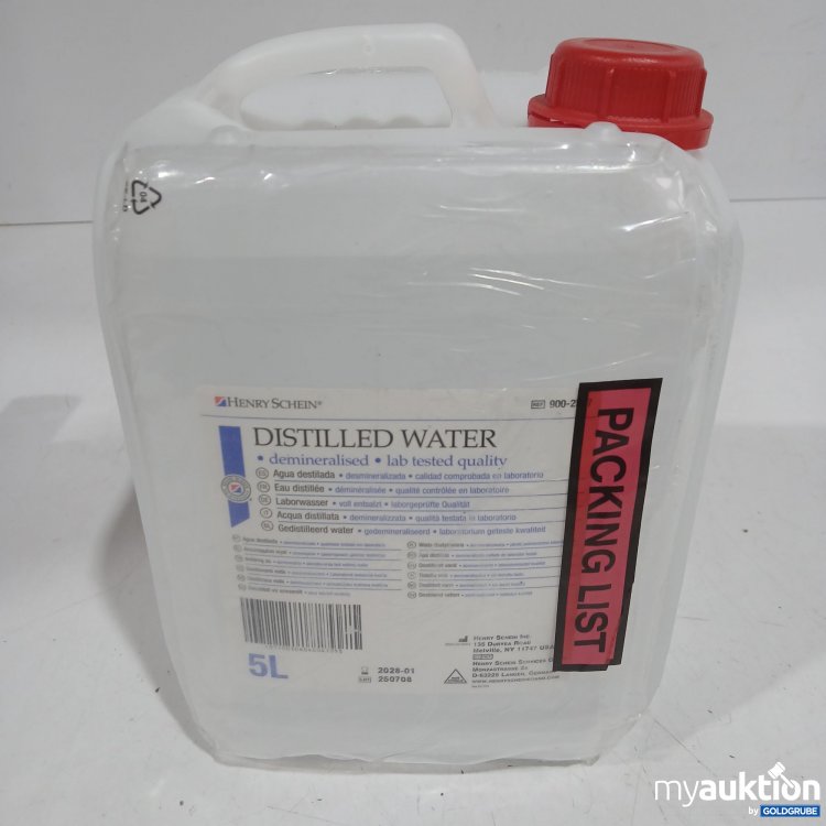 Artikel Nr. 524416: Henry Schein Distilled Water 5L 