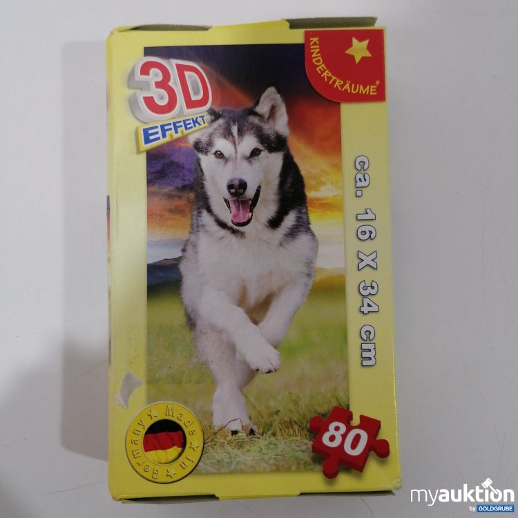 Artikel Nr. 889416: 3D Effekt Puzzle 16x34cm Hund 