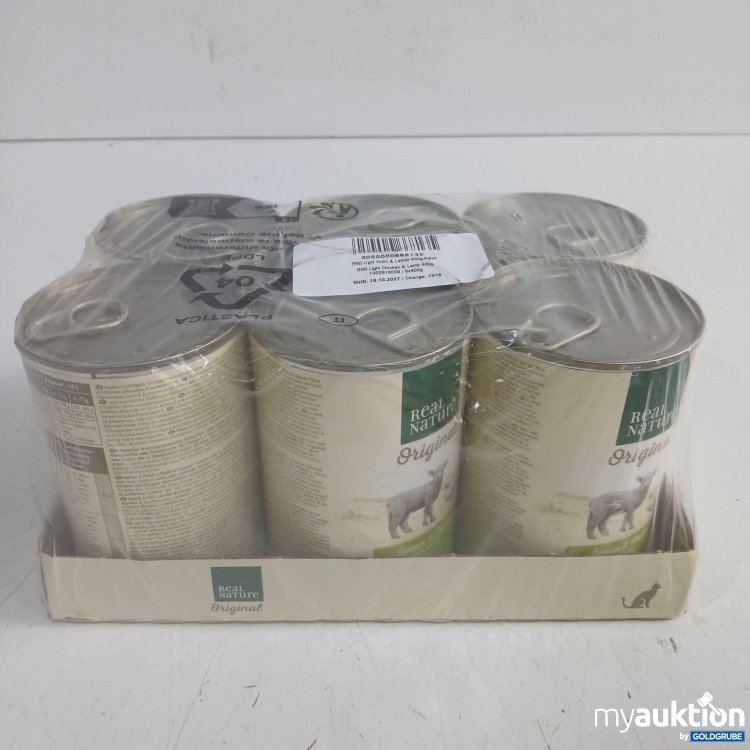 Artikel Nr. 990416 Artikel Nr. 990416: Real nature Original Katzenfutter light Huhn & Lamm 6x400g