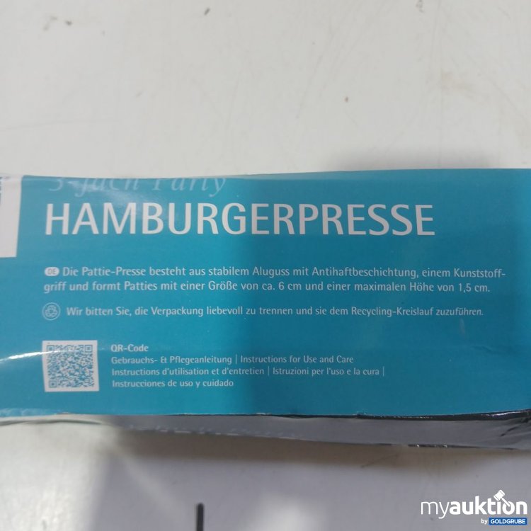 Artikel Nr. 993416 Artikel Nr. 993416: Gräwe 3-fach Party Hamburgerpresse
