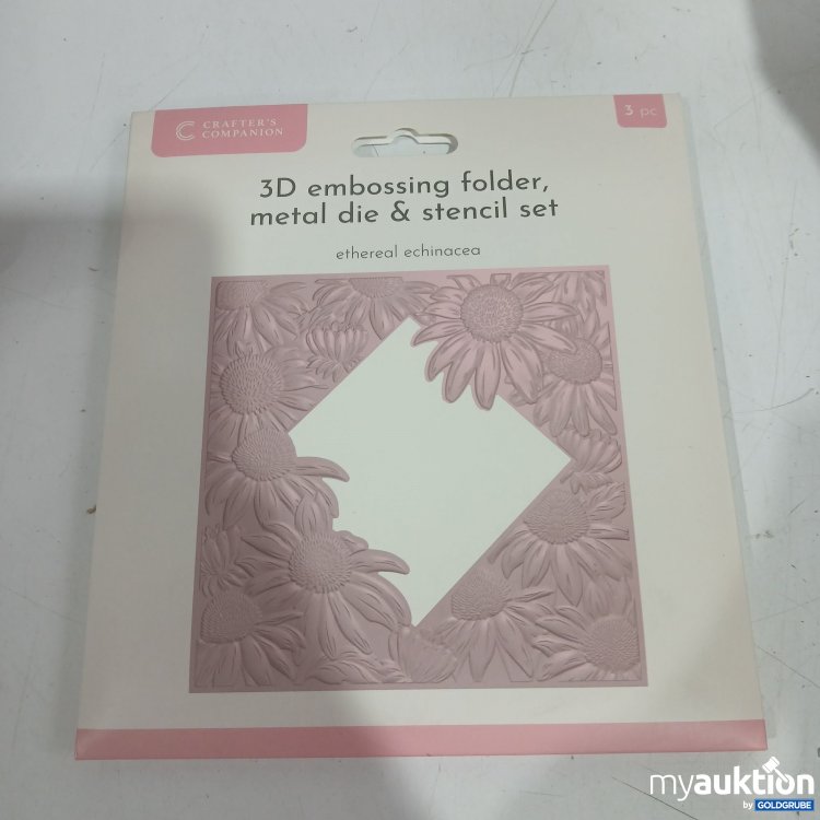 Artikel Nr. 996416: Crafter's Companion 3D embossing folder, metal die & stencil set 3Pcs. 