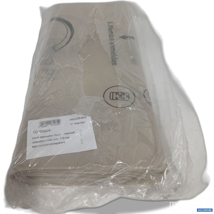 Artikel Nr. 524417: EWP Manueller Sack 550x400x1400mm Mehrschicht transparent 10Stk