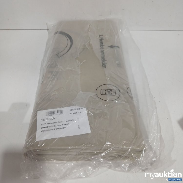 Artikel Nr. 524417: EWP Manueller Sack 550x400x1400mm Mehrschicht transparent 10Stk
