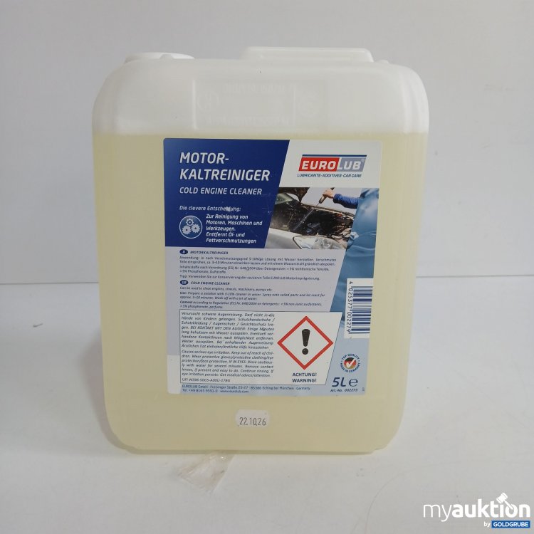 Artikel Nr. 818418 Artikel Nr. 818418: Eurolub Motor Kaltreiniger 5L