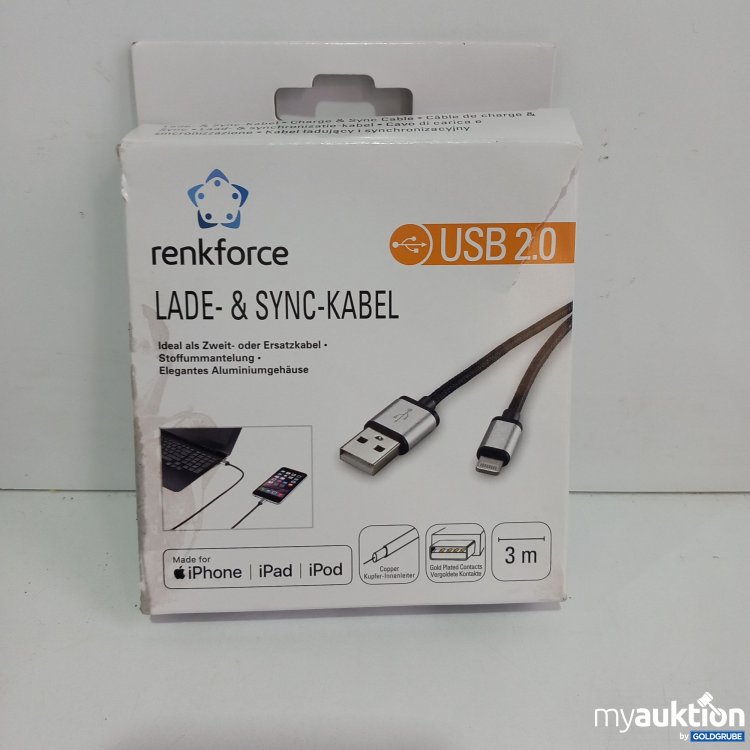 Artikel Nr. 821418 Artikel Nr. 821418: Renkforce Lade- & Sync Kabel USB 2.0 3m