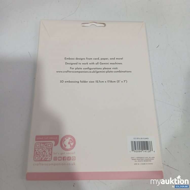Artikel Nr. 996418 Artikel Nr. 996418: Crafter's Companion 3D embossing folder carved wood 1Pc.