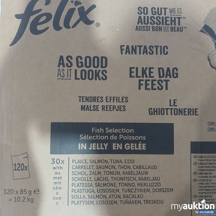 Artikel Nr. 998418: Puriba Felix Fisch Selection Jelly & Gelee 120×85g ×