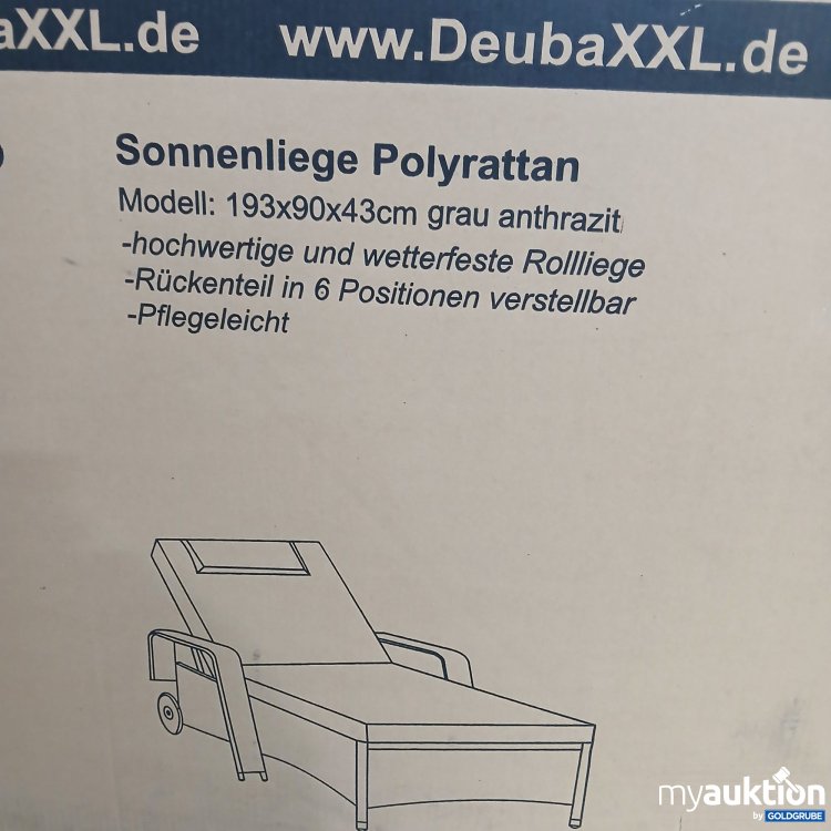 Artikel Nr. 441419: Deuba XXL Casaria Sonnenliege Polyrattan  