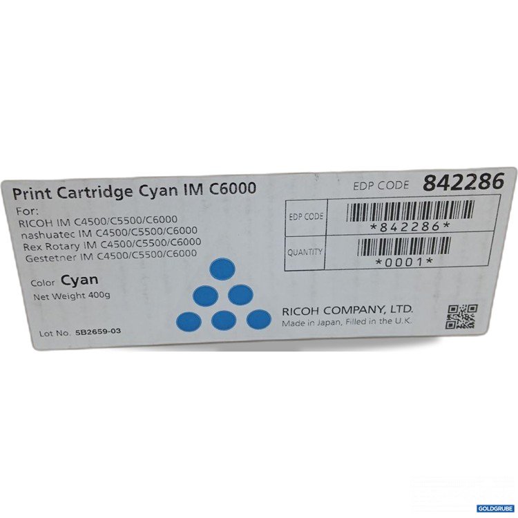 Artikel Nr. 442419: Ricoh Print Cartridge IM C6000 Cyan 400g