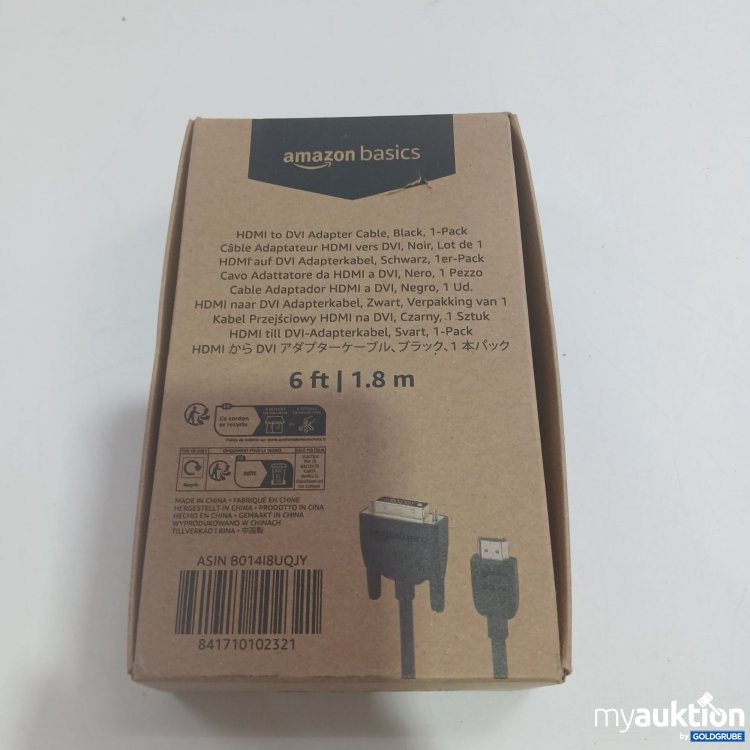Artikel Nr. 825419 Artikel Nr. 825419: Amazon Basics HDMI auf DVI Adapterkabel Schwarz 1.8m