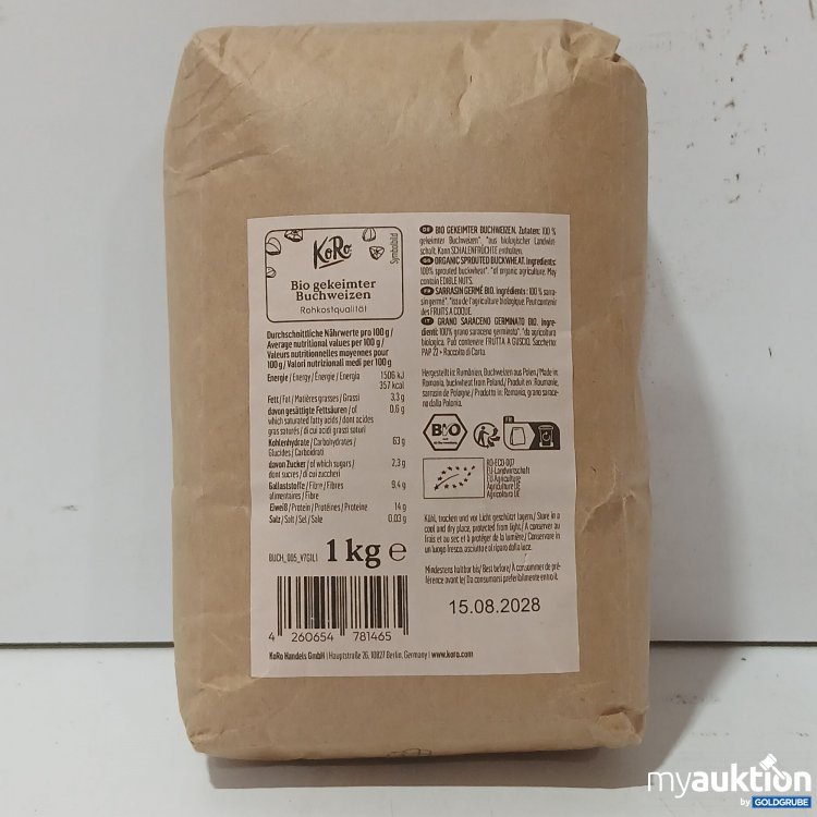 Artikel Nr. 970419 Artikel Nr. 970419: KoRo Bio gekeimter Buchweizen 1Kg