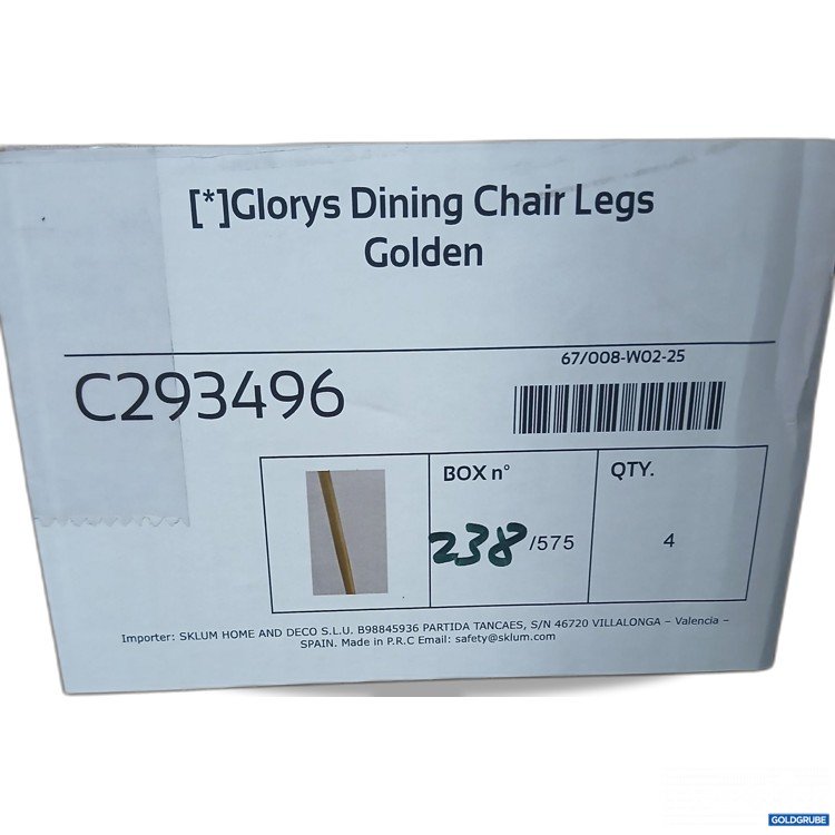 Artikel Nr. 978419: Sklum Glorys Chair Legs Golden C293496 4stk 